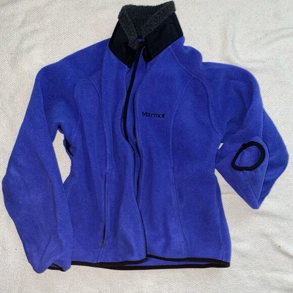 Marmot Royal Blue Vintage Front Zip Polartec Fleece | Sz M - Picture 2 of 5